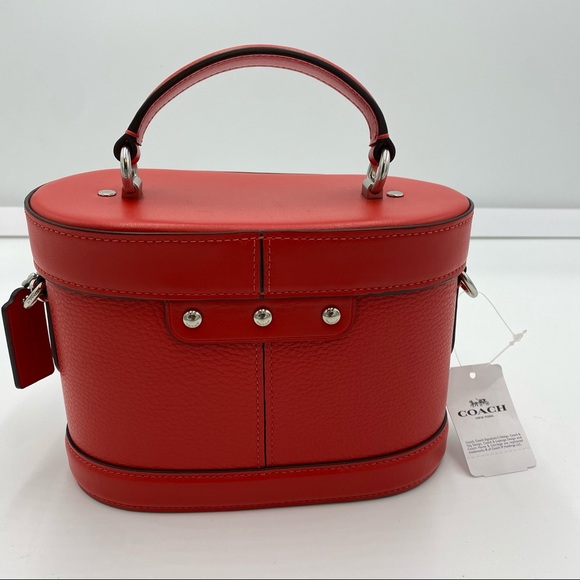 Coach PebbleLeather Georgia Crossbody Bright Poppy - Picture 2 of 11